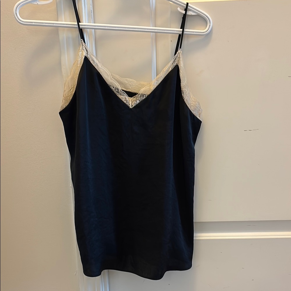 Elegant Black Lace Trim Camisole